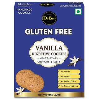 De Best Gluten Free Vanilla Digestive Cookies Pack of 2
