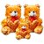 Soft Brown Teddy Bear with Heart (13Inch) and Brown mini (6inch) Teddy Setof3