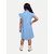 Radprix Girls Midi/Knee Length Casual Dress (Light Blue, Half Sleeve)