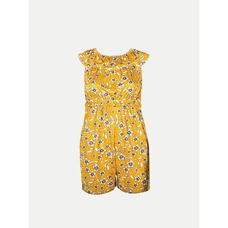                      Radprix Baby Girls Midi/Knee Length Casual Dress (Yellow, Half Sleeve)                                              