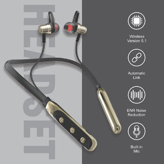                       TP TROOPS Wireless in Ear Bluetooth Magnetic Earbuds Neckband with ENC Mic, 30H Playtime,Fast Charging                                              