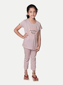 Radprix Girls Casual Pyjama T-Shirt (Purple)