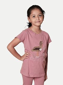 Radprix Girls Casual Pyjama T-Shirt (Pink)