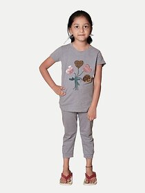 Radprix Girls Casual Pyjama T-Shirt (Grey)