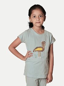 Radprix Girls Casual Pyjama T-Shirt (Light Blue)