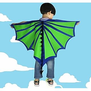                       Kaku Fancy Dresses Cute Dinosaur Cape/Cloak For Kids Halloween Costumewear | Green Good Dino Robe For Kids - Freesize                                              