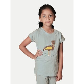 Radprix Girls Casual Pyjama T-Shirt (Light Blue)