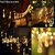 14 Water LED Drop String Lights for Diwali, Birthday, Festival, Wedding, Party for Home, Patio, Lawn, Restaurants Home Decoration (Warm White-Plug-in)