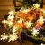 14 Led Snow Flake String Light, Plug-in Mode Garden Hanging Lamp Decorative for Party Wedding Christmas Decor Holiday Lighting (14 Led Warm White)