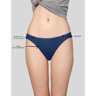 AshleyandAlvis Micro Modal, Anti Bacterial, Skinny Soft, Premium Bikini Women Bikini Pink, Dark Blue Panty (Pack of 2)