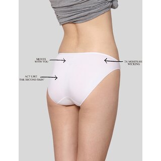 AshleyandAlvis Micro Modal, Anti Bacterial, Skinny Soft, Premium Bikini Women Bikini White, Pink Panty (Pack of 2)