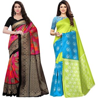 SVB Sarees Kanjeevaram Printed Saree Combo Of 2 Saree