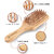 Careberry's Bamboo Brilliance Paddle Hairbrush  Artisanal Organic Bamboo Paddle Hair Brush with Detangling Bristles