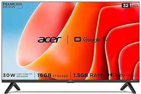 Acer 80 cm (32 inches) Advanced I Series HD Ready Smart LED Google TV AR32GR2841HDFL (Black)