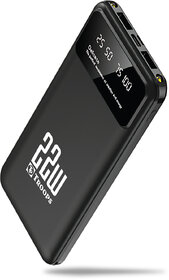 TP TROOPS Power 10000 mAh battery pack with Dual Input(Type C + Micro), Dual USB Output, LED Lite LCD Screen,Indicator