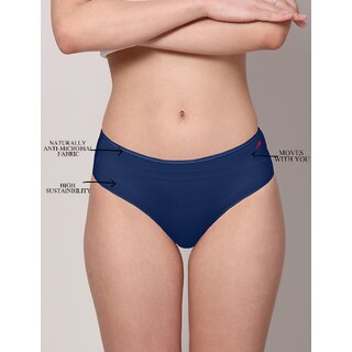 Ashleyandalvis Bamboo Micro Modal, Anti Bacterial, Skinny Soft, Premium Hipster Women Hipster Grey, Dark Blue Panty (Pack Of 2 )