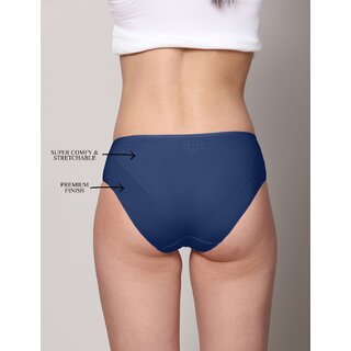 Ashleyandalvis Bamboo Micro Modal, Anti Bacterial, Skinny Soft, Premium Hipster Women Hipster Pink, Dark Blue Panty (Pack Of 2 )