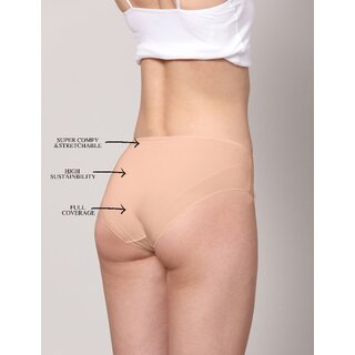 Ashleyandalvis Bamboo Micro Modal, Anti Bacterial, Skinny Soft, Premium Hipster Women Hipster Black, White, Beige Panty (Pack Of 3 )