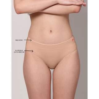 Ashleyandalvis Bamboo Micro Modal, Anti Bacterial, Skinny Soft, Premium Hipster Women Hipster Pink, Beige, Red Panty (Pack Of 3 )
