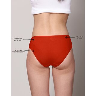 Ashleyandalvis Bamboo Micro Modal, Anti Bacterial, Skinny Soft, Premium Hipster Women Hipster Pink, Beige, Red Panty (Pack Of 3 )