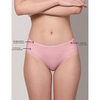 Ashleyandalvis Bamboo Micro Modal, Anti Bacterial, Skinny Soft, Premium Hipster Women Hipster Grey, Pink, Dark Blue Panty (Pack Of 3 )