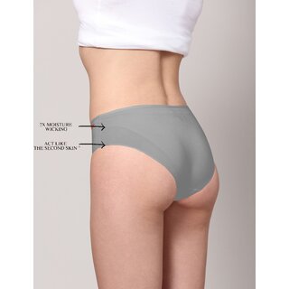 Ashleyandalvis Bamboo Micro Modal, Anti Bacterial, Skinny Soft, Premium Hipster Women Hipster Grey, Pink, Dark Blue Panty (Pack Of 3 )
