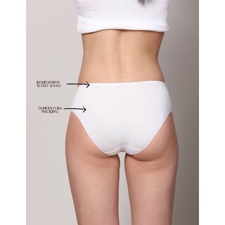 Ashleyandalvis Bamboo Micro Modal, Anti Bacterial, Skinny Soft, Premium Hipster Women Hipster White, Red Panty (Pack Of 2 )