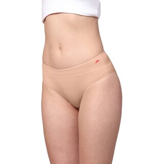 Ashleyandalvis Bamboo Micro Modal, Anti Bacterial, Skinny Soft, Premium Hipster Women Hipster Beige, Red Panty (Pack Of 2 )