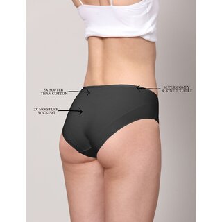 Ashleyandalvis Bamboo Micro Modal, Anti Bacterial, Skinny Soft, Premium Hipster Women Hipster Multicolor Panty (Pack Of 3 )