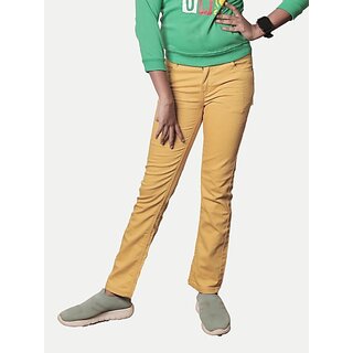 Radprix Track Pant For Girls (Yellow, Pack Of 1)