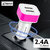 TP TROOPS Dual Port Car Charger, 20W Quick Charging, 2.4A, Dual USB Port Output, Fast Charge, Smart IC Protection