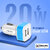 TP TROOPS Dual Port Car Charger, 20W Quick Charging, 2.4A, Dual USB Port Output, Fast Charge, Smart IC Protection