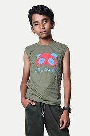 Radprix Vest For Boys Pure Cotton (Green, Pack Of 1)