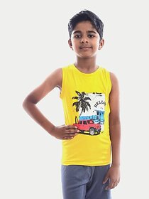 Radprix Vest For Boys Cotton (Yellow, Pack Of 1)