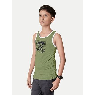                       Radprix Vest For Boys Pure Cotton (Green, Pack Of 1)                                              