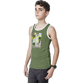                       Radprix Vest For Boys Cotton (Green, Pack Of 1)                                              