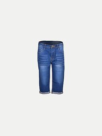 Rad Prix Short For Boys Casual Dyed/Washed Pure Cotton (Light Blue, Pack Of 1)
