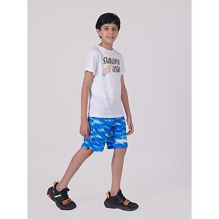                       Rad Prix Short For Boys Casual Printed Polyester (Blue, Pack Of 1)                                              