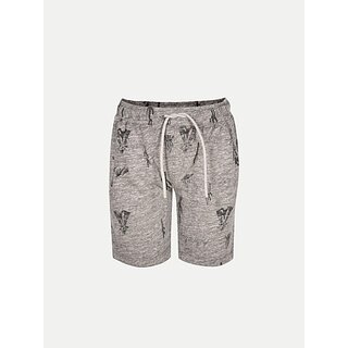                       Rad Prix Short For Boys Casual Printed Pure Cotton (Grey, Pack Of 1)                                              