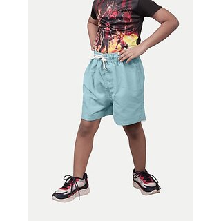                       Rad Prix Short For Boys Casual Solid Pure Cotton (Blue, Pack Of 1)                                              