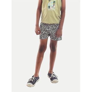                       Rad Prix Short For Boys Casual Printed Pure Cotton (Black, Pack Of 1)                                              