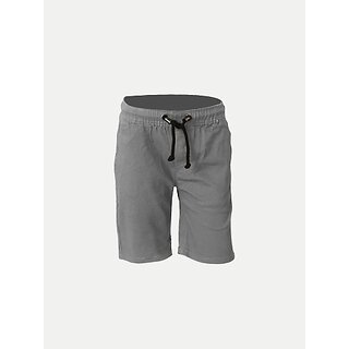                       Rad Prix Short For Boys Casual Solid Pure Cotton (Grey, Pack Of 1)                                              