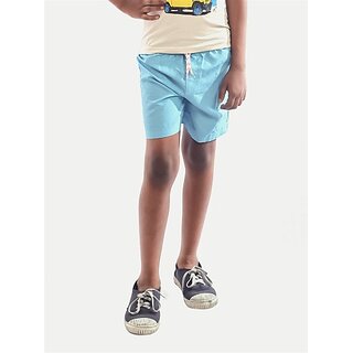                       Rad Prix Short For Boys Casual Solid Polyester (Light Blue, Pack Of 1)                                              