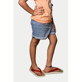 Rad Prix Short For Girls Casual Solid Pure Cotton (Blue, Pack Of 1)