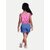 Rad Prix Short For Girls Casual Printed Pure Cotton (Blue, Pack Of 1)