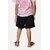 Rad Prix Short For Girls Casual Solid Pure Cotton (Black, Pack Of 1)