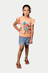 Rad Prix Short For Girls Casual Solid Pure Cotton (Blue, Pack Of 1)