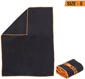 Swimming Microfiber Towel Size S 39 x 55 cm Charcoal Black