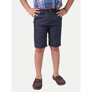                       Rad Prix Short For Boys Casual Solid Pure Cotton (Blue, Pack Of 1)                                              