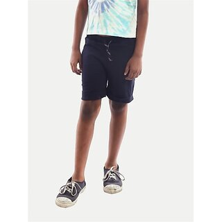                       Rad Prix Short For Boys Casual Solid Pure Cotton (Dark Blue, Pack Of 1)                                              